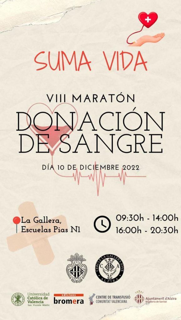 VIII Maratón Donación de Sangre Alzira Círculo Alzireño